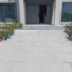 北海 芝麻白花岗岩地铺石地面铺装