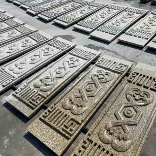 北海 黄金麻花岗岩外墙雕刻板