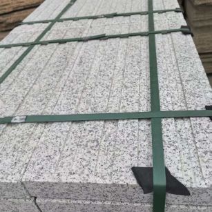 北海 白麻花岗岩直行盲道石，盲条，地铺石