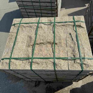 北海 黄金麻花岗岩石材自然面蘑菇石成品