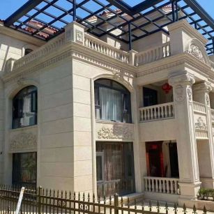 北海 黄金麻花岗岩荔枝面别墅外墙干挂