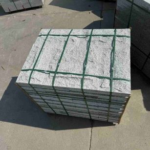 北海 白麻花岗岩石材自然面蘑菇石成品