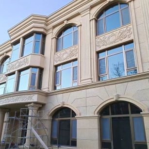 北海 黄金麻花岗岩别墅外墙干挂