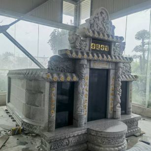 北海 芝麻白墓碑效果展示图