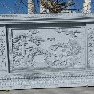 北海 芝麻白大型照壁，屏风，影壁