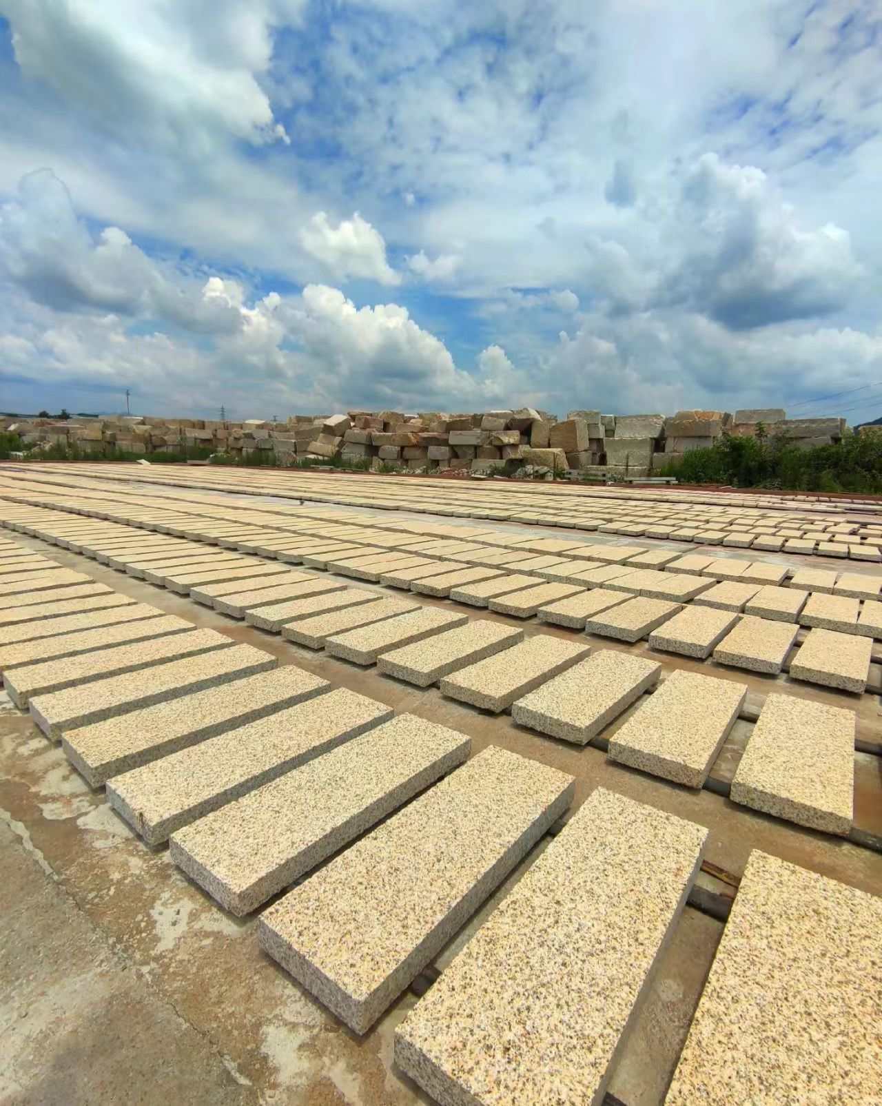 北海 黄金麻花岗岩荔枝面地铺石防护中