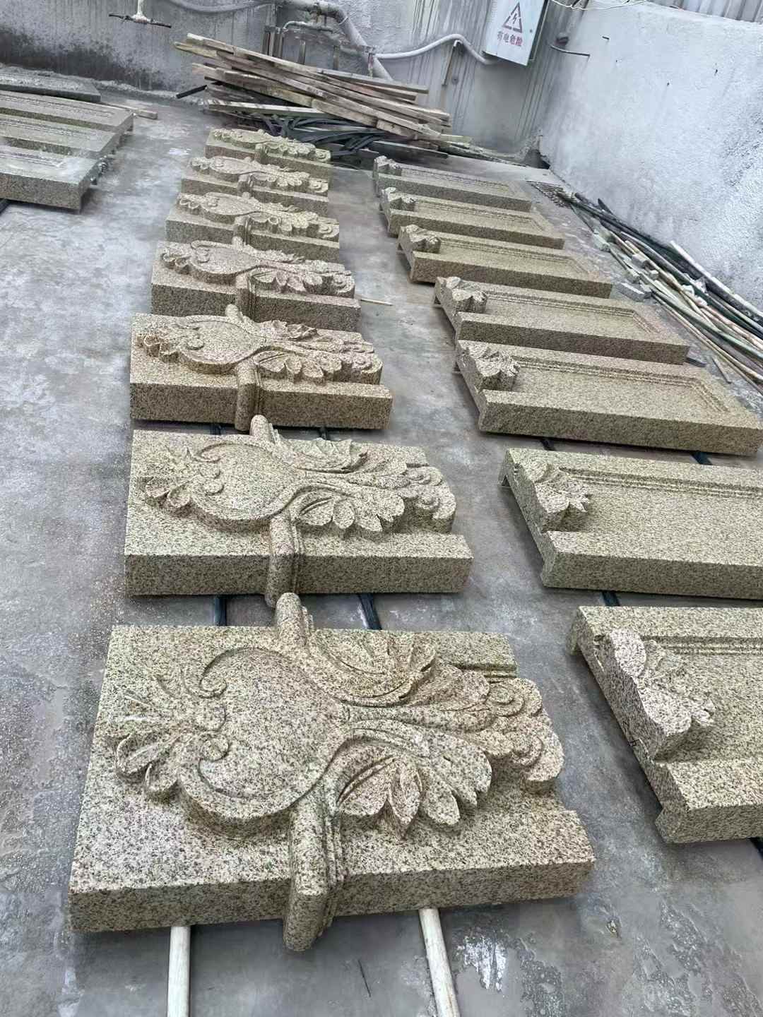 北海 黄金麻花岗岩别墅外墙雕刻板