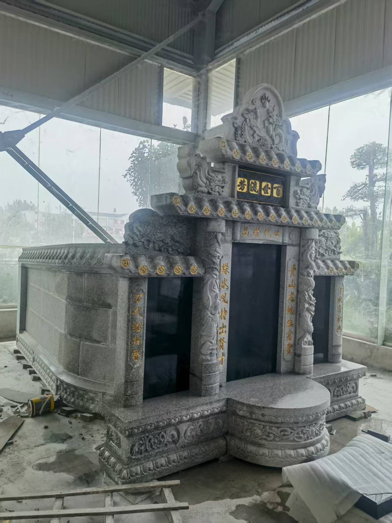 北海 芝麻白墓碑效果展示图