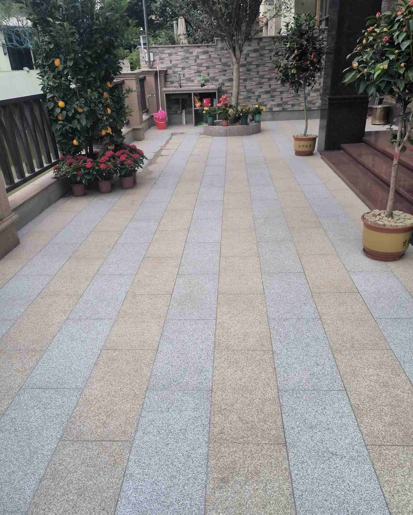 北海 黄金麻白麻荔枝面庭院铺装展示