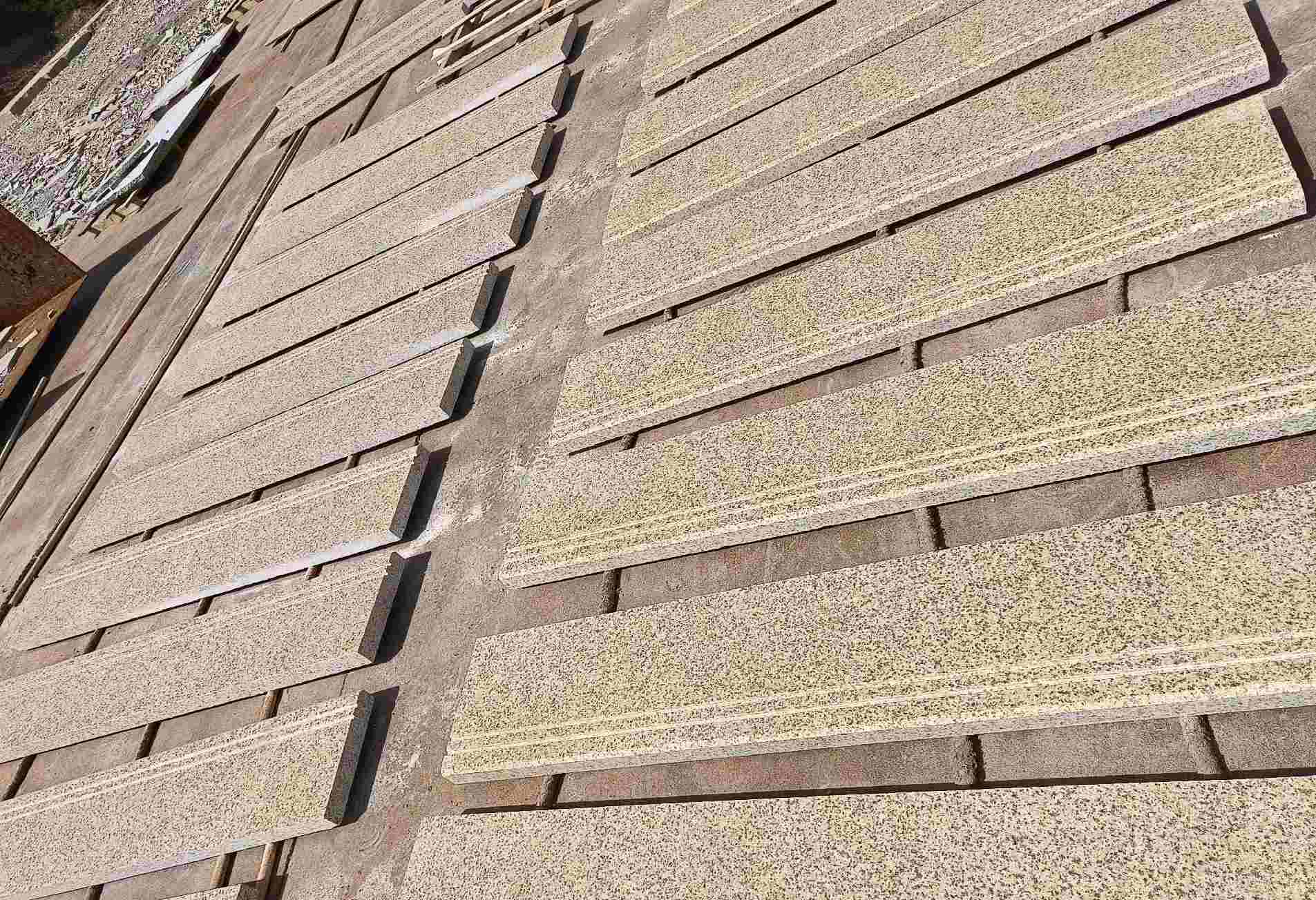 北海 黄金麻花岗岩光面楼梯踏步