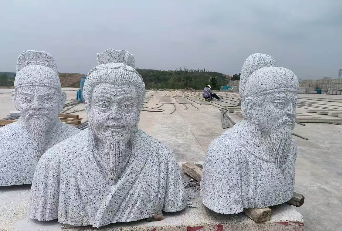 北海 白麻花岗岩石材人物立体雕刻