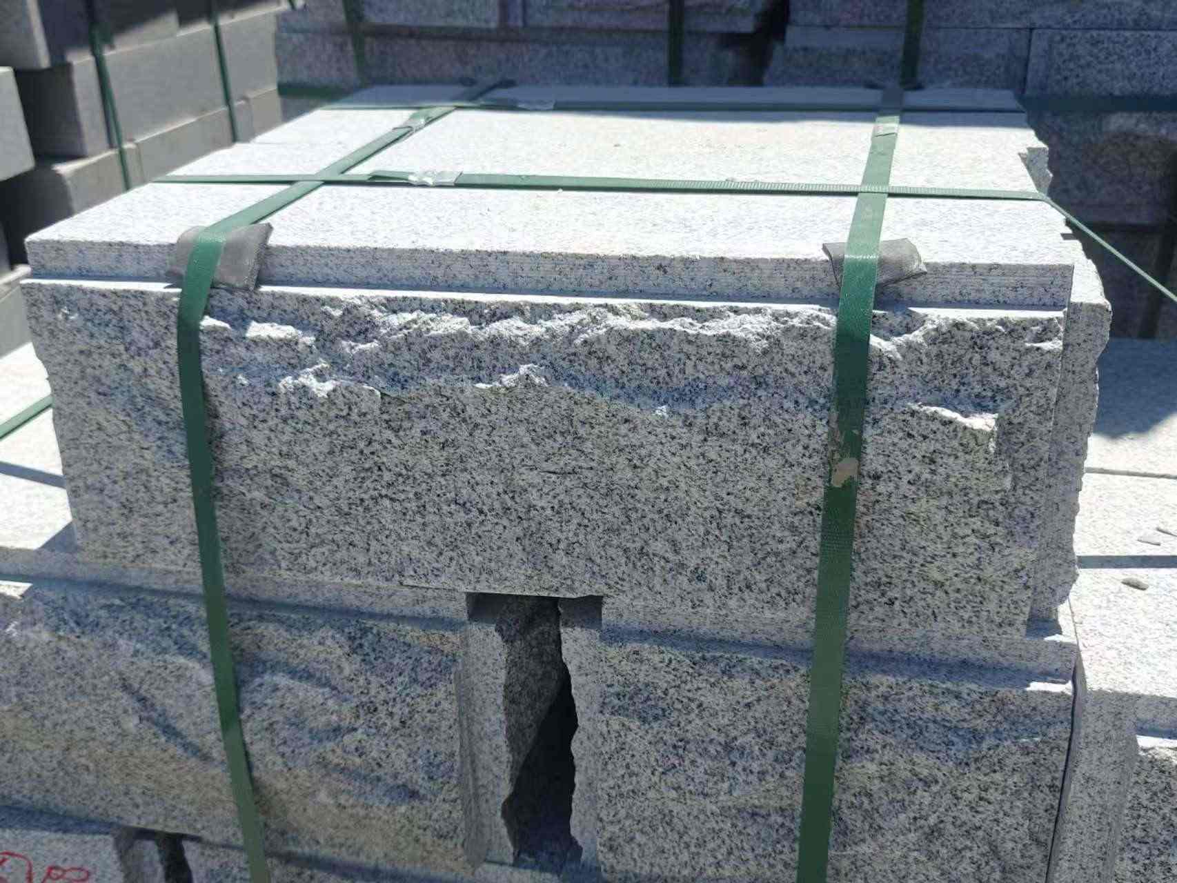 北海 芝麻白花岗岩自然面成品