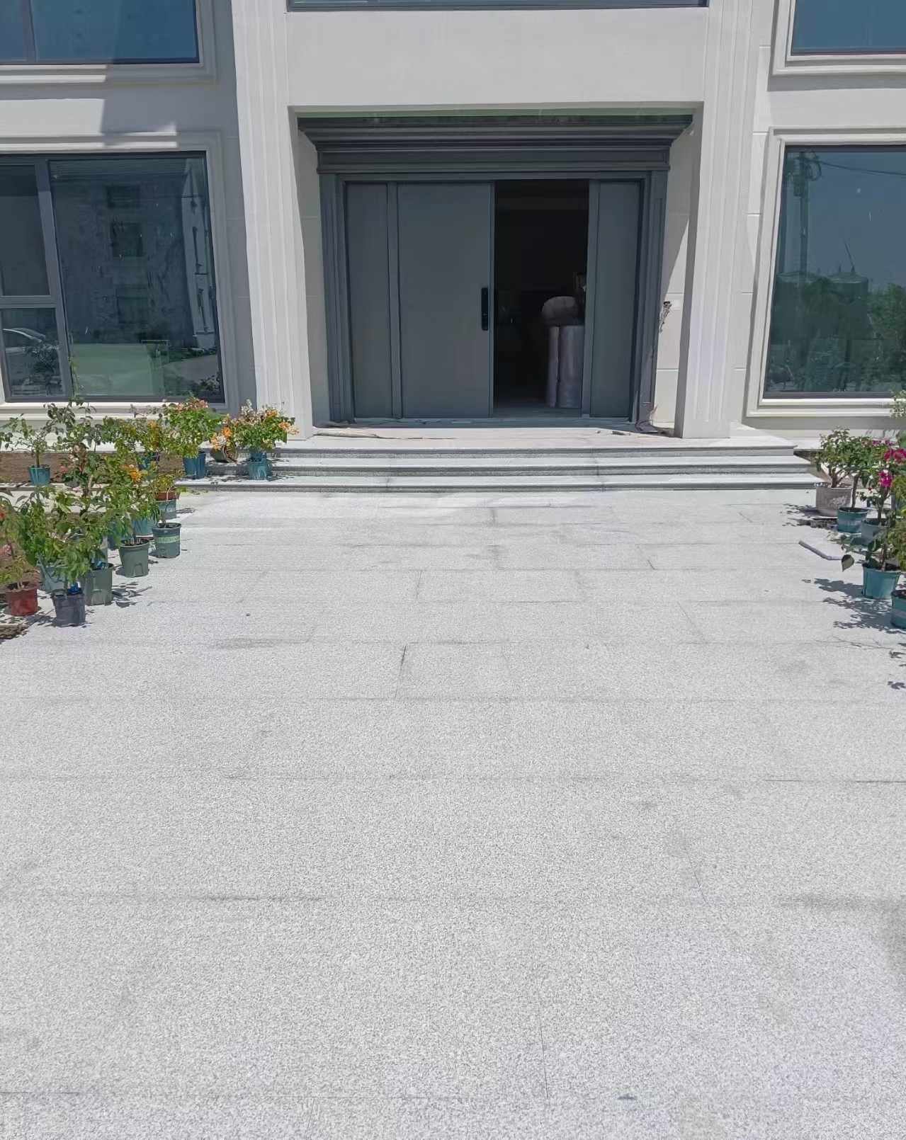 北海 芝麻白花岗岩地铺石地面铺装