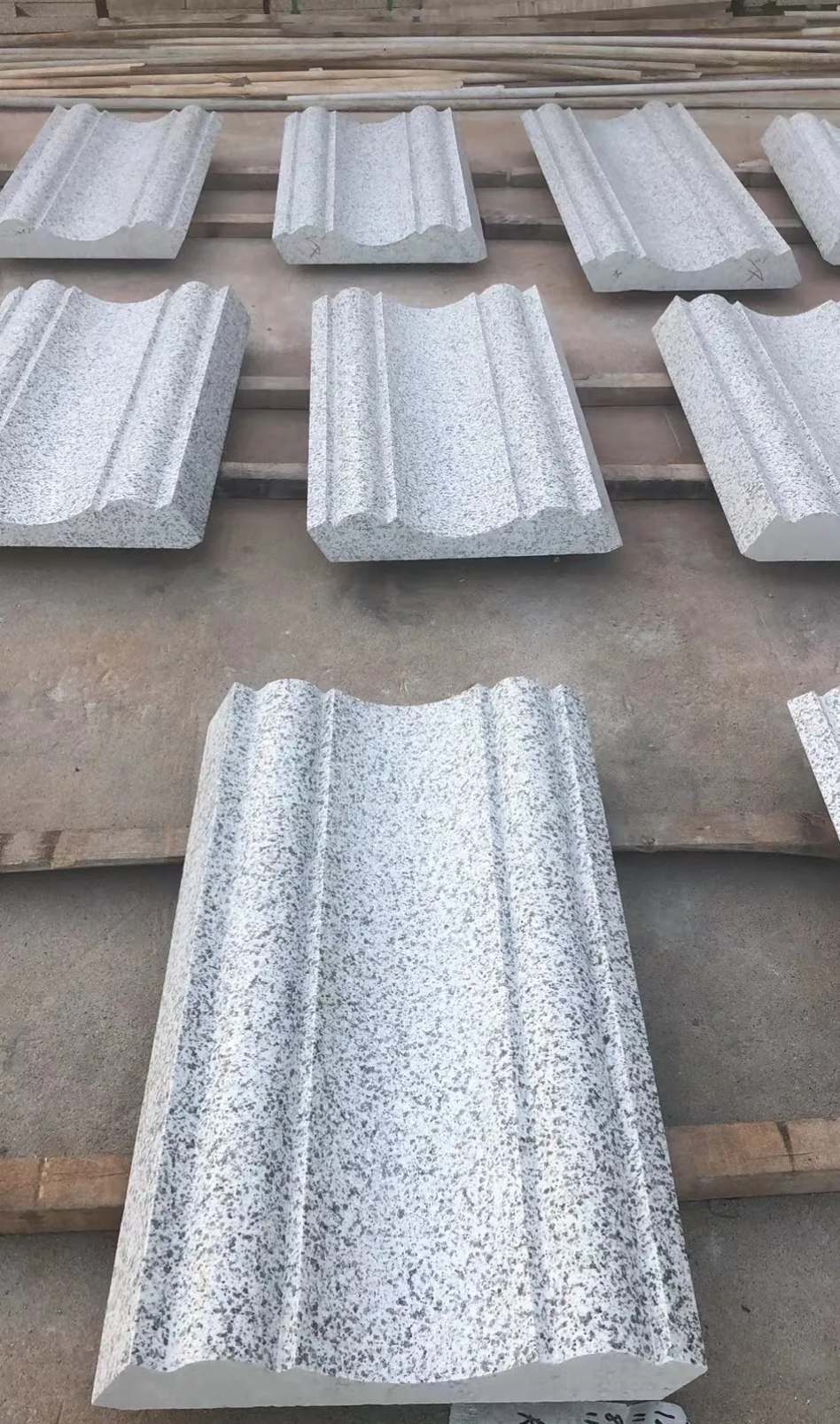 北海 白麻花岗岩光面别墅线条