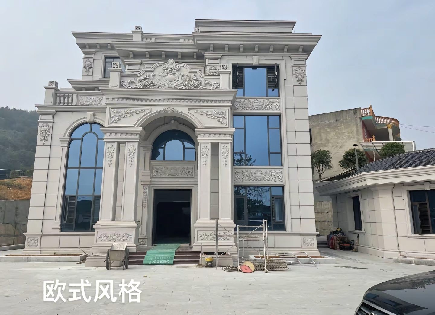 北海 白麻花岗岩别墅外墙干挂