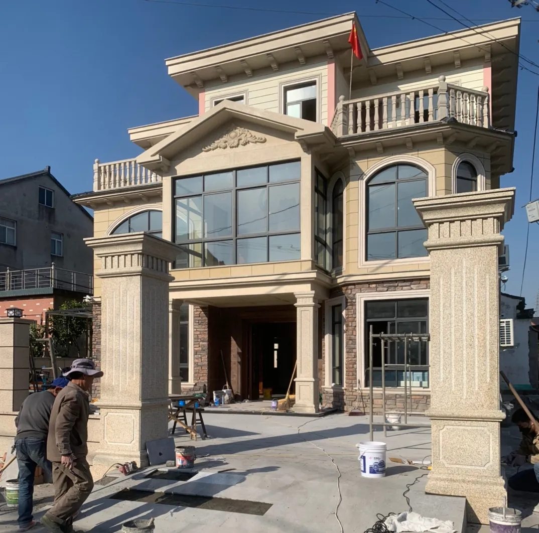 北海 黄金麻花岗岩荔枝面别墅外墙干挂私家专属