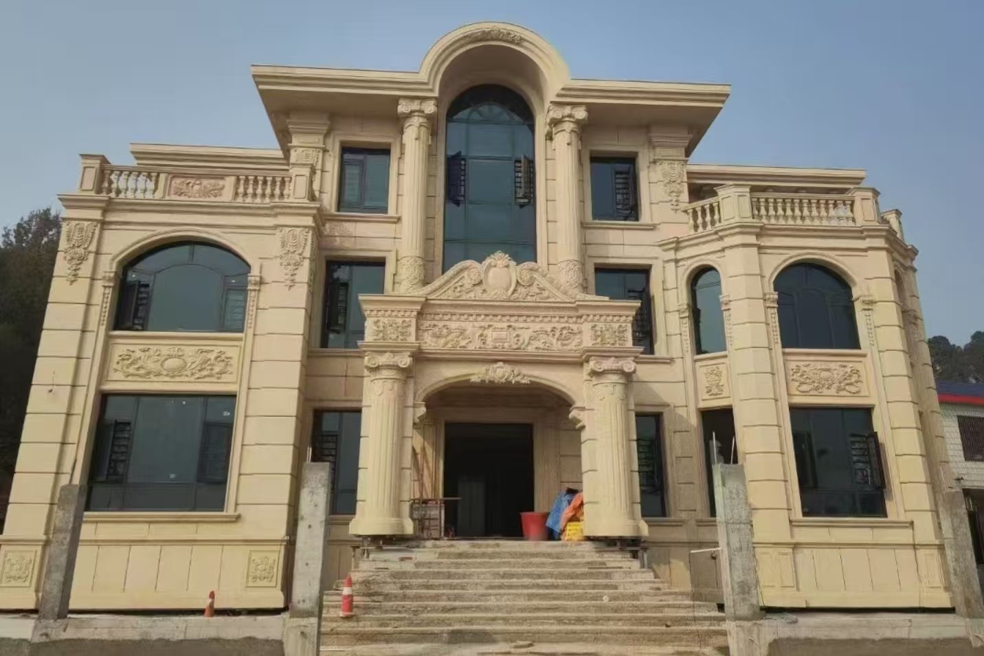 北海 黄金麻花岗岩别墅外墙干挂